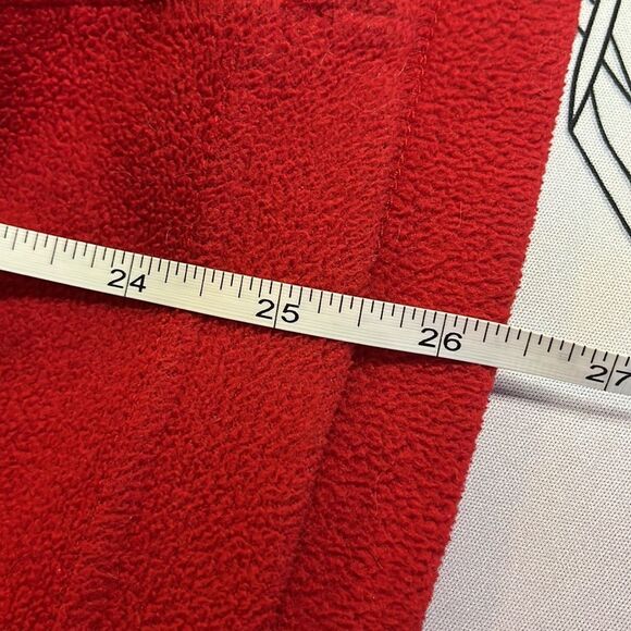 LANDS’ End red half zip long sleeve high neck shacket warm top Polartec large - Picture 12 of 12